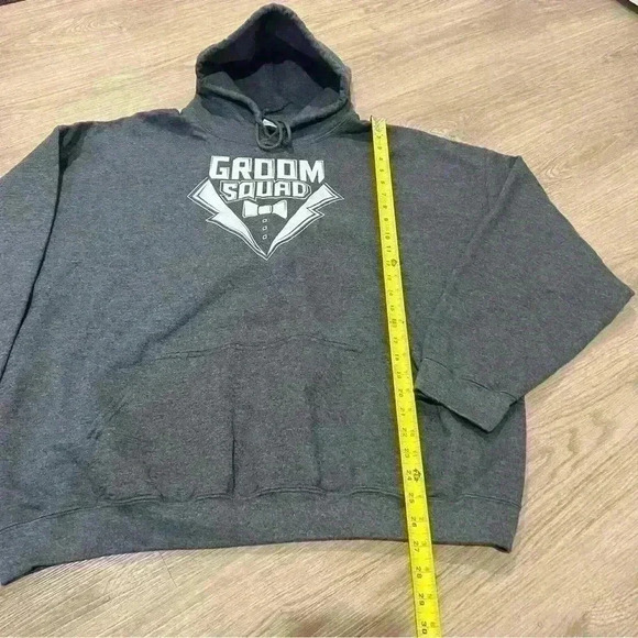 GREY BLUE HOODIE 2XL GROOM  SQUAD WARM COMFY GILDAN XXL - Picture 3 of 6